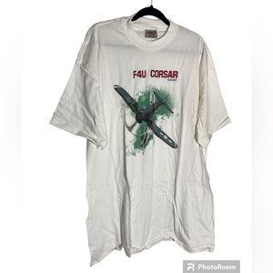 1993 Sophos Oneita Vintage Airplane USA F4U Corsair T-shirt- XXL